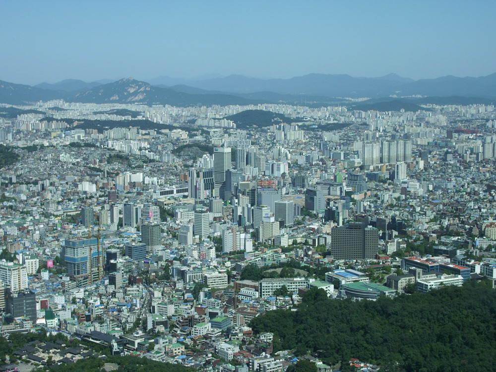 전망대에서 내려다본 서울 파노라마